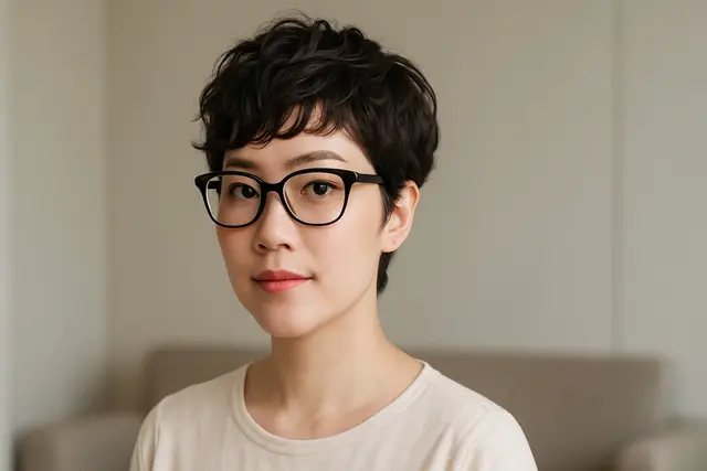 6. Pixie Cut dengan Tekstur
