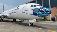 Desain masker baru pesawat Garuda Indonesia pada armada B737-800 NG (dok: GIA)