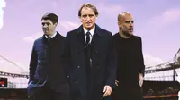 Ilustrasi - Pep Guardiola, Roberto Mancini, Steven Gerrard (Bola.com/Adreanus Titus)