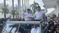 Konvoi pasangan bakal capres dan cawapres Koalisi Perubahan, Anies Baswedan dan Muhaimin Iskandar atau Cak Imin. (Liputan6.com/Ady Anugrahadi)