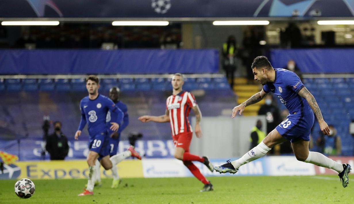 Seorang Emerson Palmieri hanya butuh waktu 39 detik sejak masuk lapangan untuk bisa mencatatkan nama nya di papan skor. (AP Photo/Matt Dunham)