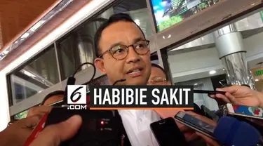 Gubernur DKI Jakarta Anies Baswedan menjenguk BJ Habibie yang sedang dirawat di RSPAD Gatot Soebroto hari Selasa (10/9/2019). Usai jenguk, Anies ungkap kondisi Presiden ke-3 RI tersebut.