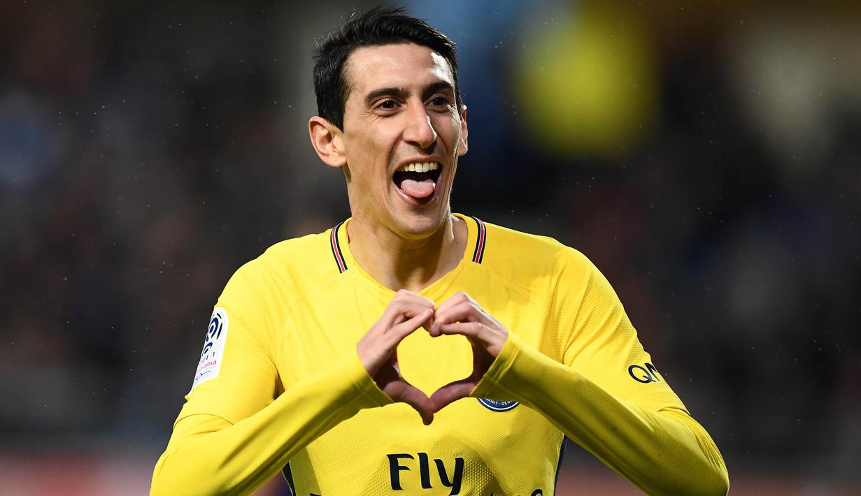 Angel Di Maria - Mantan pemain Real Madrid ini merupakan salah satu pilar penting yang berhasil mengantar PSG ke final liga Champions. Ketenangan serta umpan akurat nya bisa menjadi senjata bagi PSG untuk meraih gelar Liga Champions pertamanya. (AFP/Franck Fife)