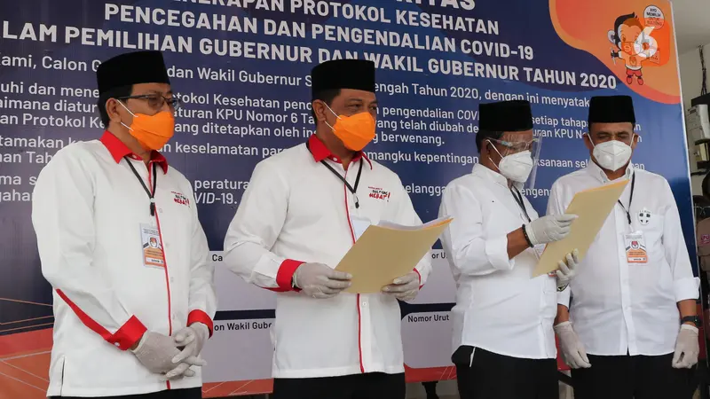 dua pasangan calon gubernur dan wakil gubernur sulteng