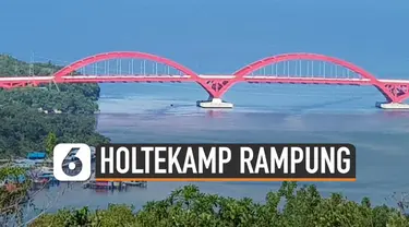 Jembatan Holtekamp telah rampung dikerjakan. Infrastruktur itu disebut akan jadi ikon baru kota Jayapura.