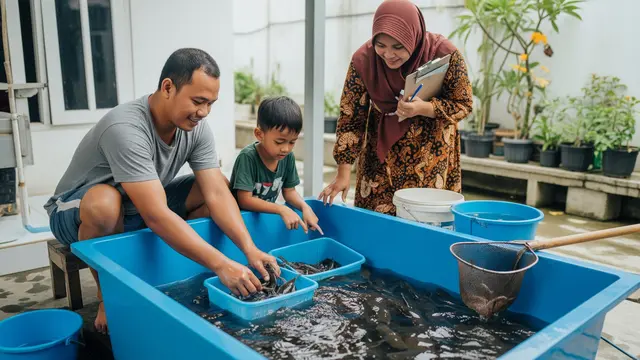 Penyortiran dalam Cara Budidaya Lele di Bak Fiber/Gemini AI