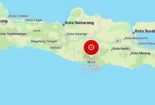 Gempa guncang Pacitan. (BMKG)