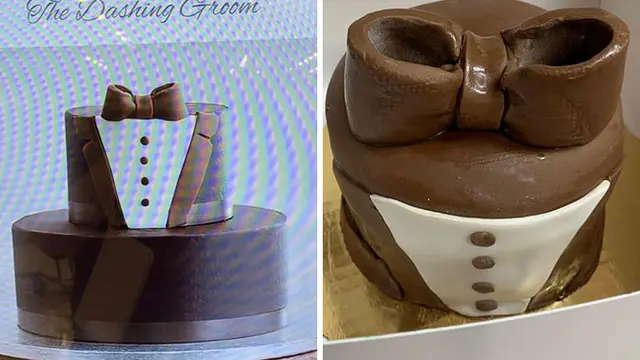 Kue pernikahan tak sesuai ekspektasi. (Sumber: boredpanda)