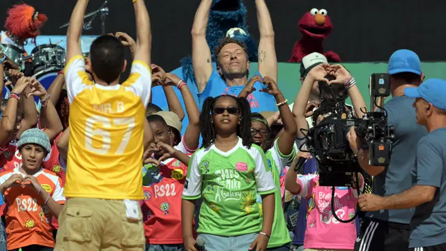 Coldplay di Final Piala Dunia 2026. (JUAN MABROMATA / AFP).