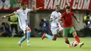 Portugal tampil mendominasi dengan penguasaan bola mencapai 54 persen berbanding 46 persen milik Luksemburg. (AP/Joao Matos)