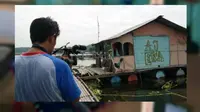 Rumah apung yang dihuni empat teroris Purwakarta, Jawa Barat. (Liputan6.com/Abramena)
