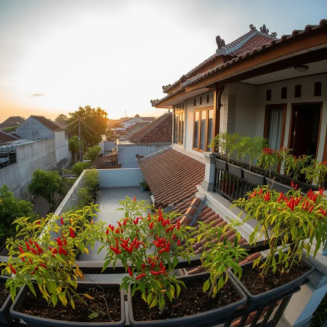 9 Model Kebun Cabai di Rooftop Rumah, Praktis dan Menguntungkan