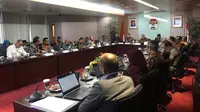 Pertemuan pimpinan KPK dengan jajaran Kemensos di gedung KPK, Senin (4/11/2019) pagi. (Liputan6.com/Fachrur Rozie)