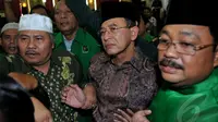  Ketua Umum Partai Persatuan Pembangunan Suryadharma Ali datangi Mukernas PPP di Bogor, Kamis (24/4/2014) (Liputan6.com/Johan Tallo).