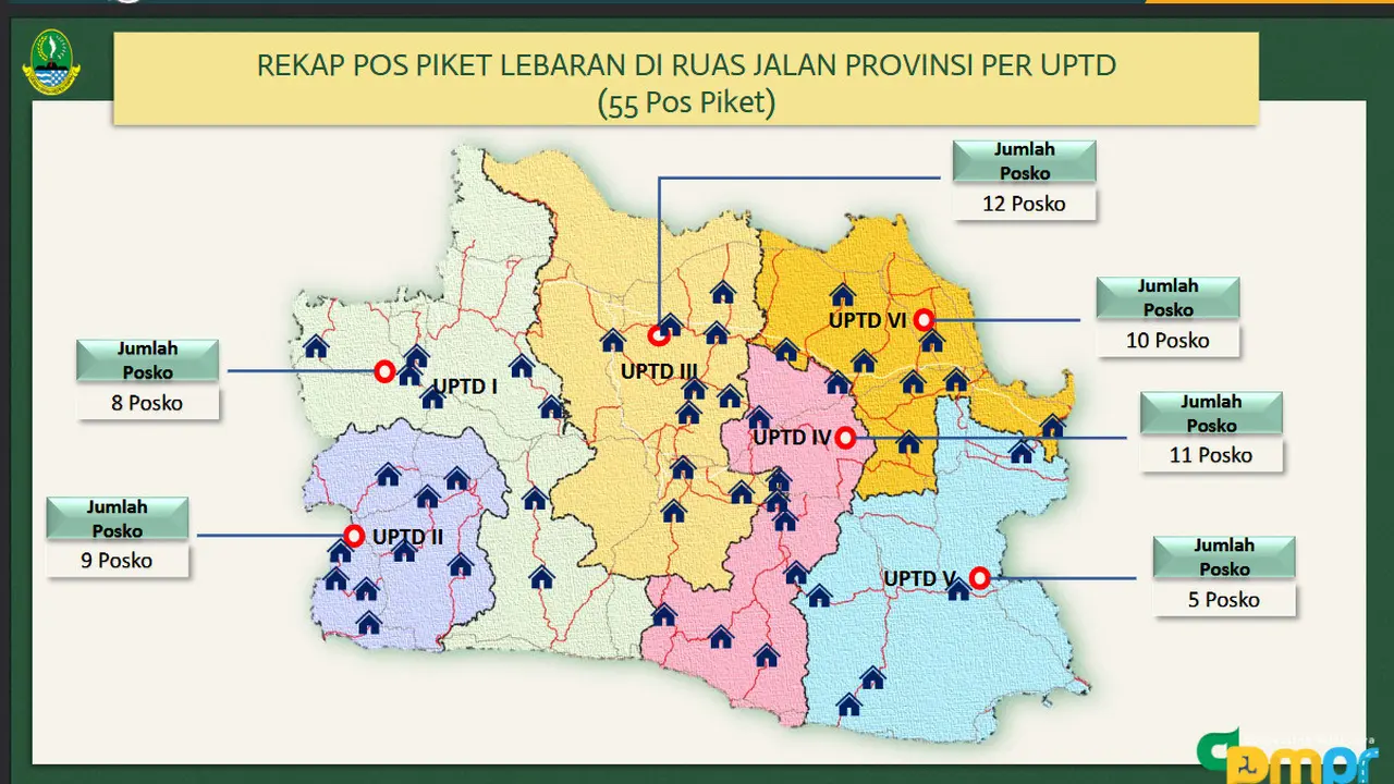 Peta sebaran Posko Piket Lebaran
