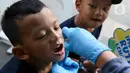 Sasaran PIN Polio adalah anak usia 0 hingga 7 tahun tanpa memandang status imunisasi sebelumnya. (Liputan6.com/Herman Zakharia)