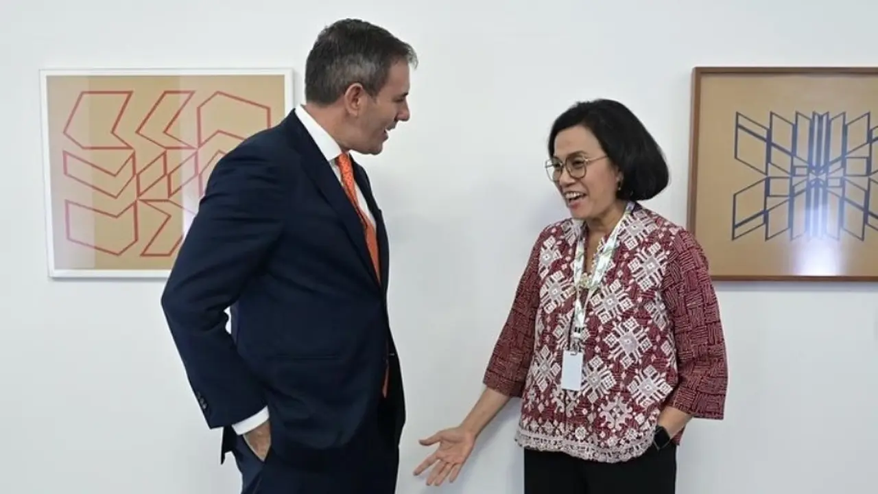 Menteri Keuangan (Menkeu) Sri Mulyani Indrawati membagikan kegiatannya selama menghadiri pertemuan Menteri Keuangan dan Gubernur Bank Sentral G20 di São Paulo, Brasil