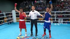 Petinju Indonesia, Aldoms Sugoro berhasil meraih emas di kelas flyweight 52 kg.