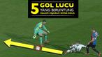 Video gol-gol lucu yang paling beruntung dalam sejarah sepak bola.