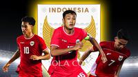 Timnas Indonesia - Rafael Struick, Donny Tri Pamungkas, Marselino Ferdinan (Bola.com/Adreanus Titus)