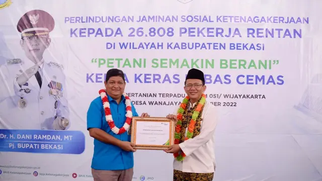 BPJS Ketenagakerjaan Bersama Pemkab Bekasi Berikan Perlindungan kepada 26.808 Petani