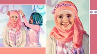 Gaya Hijab Cantik Dengan Bando Bunga | Copyright: Vemale.com