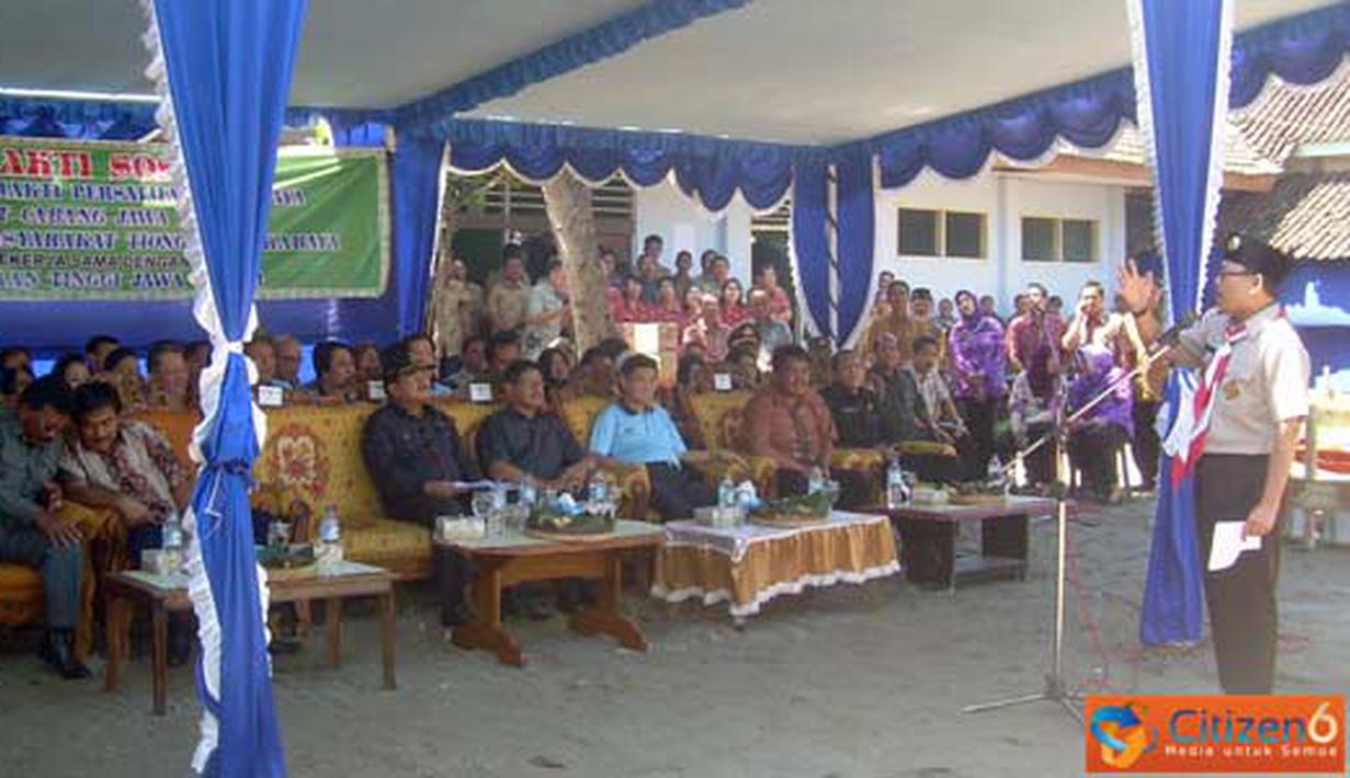 Citizen6, Ponorogo: Bupati Ponorogo saat pidato didepan rombongan dari Surabaya. (Pengirim: Aprilia)