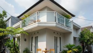 Desain Rumah Hook di Lahan Sempit. (Foto: Gemini AI)