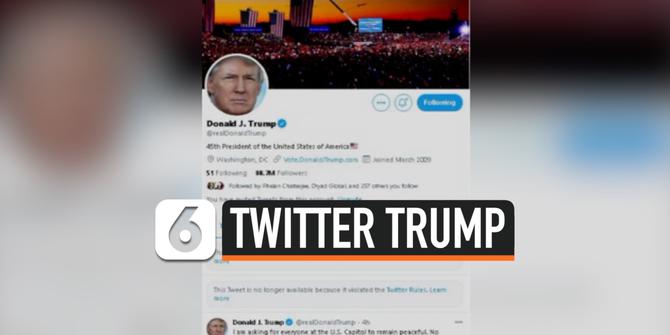 VIDEO: Twitter Mengunci Sementara Akun Twitter Trump, Ancam Tutup Selamanya