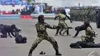 TNI memperingati hari ulang tahunnya yang ke-69 pada 7 Oktober 2014 di Surabaya (Liputan6.com/Johan Tallo)