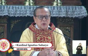 Uskup Agung Jakarta Kardinal Ignatius Suharyo memimpin Misa Natal
