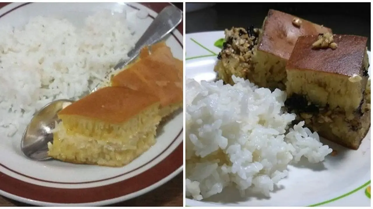 6 Potret Martabak Manis Disantap dengan Nasi Ini Bikin Gagal Lapar
