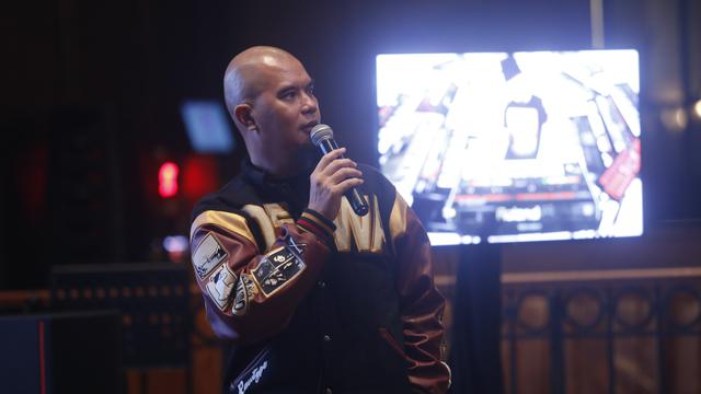 Ahmad Dhani saat ditemui di Kemang, Jakarta Selatan, Jumat (18/3/2022)