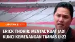 Seusai arak-arakan, tim Liputan6 diberi kesempatan spesial untuk berbincang dengan Ketua Umum PSSI, Erick Thohir, pelatih Indra Sjafri dan sejumlah punggawa timnas sepak bola peraih medali emas SEA Games 2023 Kamboja.