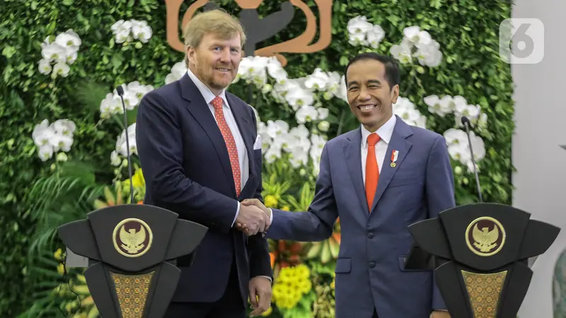 Presiden Jokowi dan Raja Belanda Sampaikan Keterangan Bersama