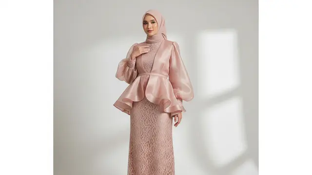 The Peplum Elegance: Blazer Organza Peplum