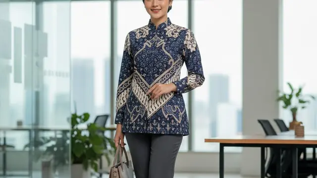 Model Atasan Batik Buat Kerja untuk Wanita Karier/Gemini AI