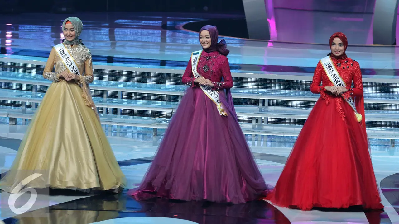 Ini Tiga Besar Finalis Puteri Muslimah Indonesia 2016