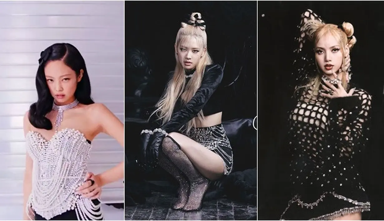 <p>Busana karya desainer Diana M Putri dikenakan oleh Jennie, Rose, Lisa BLACKPINK. (Sumber: Instagram/dianamputri)</p>