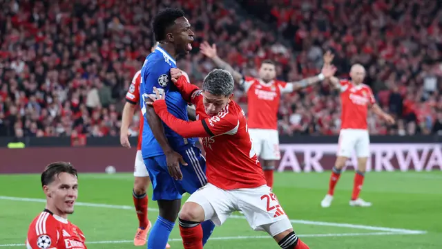 Foto: Deretan Drama di Laga Panas Benfica Vs Real Madrid di Play Off Liga Champions 2025/2026