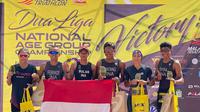 Indonesia berhasil mengawinkan gelar dikejuaraan "DuaLiga National Age Group Championships" di Putrajaya, Malaysia, 18-19 Juni 2022. (Bola.com/Erwin Snaz)