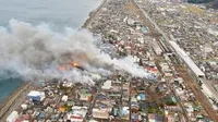 Kebakaran di utara Jepang. (Reuters)