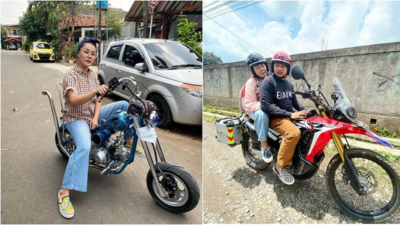 6 Potret Chef Aiko Tunggangi Berbagai Jenis Motor, Salah Satunya Digasak Maling
