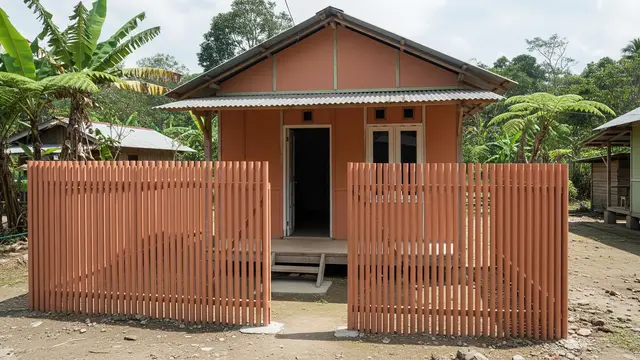 Pagar Pipa PVC Vertikal Rapat