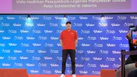Peter Schmeichel menghadiri undangan Vidio sebagai official broadcaster Premier League di Indonesia jelang bergulirnya musik kompetisi 2023/2024. Dalam kunjungannya ini, Schmeichel sempat mengungkap pandangannya soal Premier League sebagai liga terbaik dunia. (Liputan6.com/Melinda Indrasari)