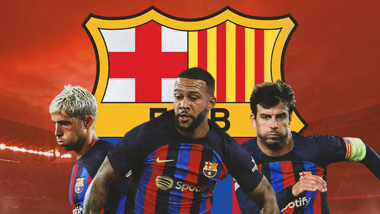 Barcelona - Sergi Roberto, Memphis Depay, Gerard Pique