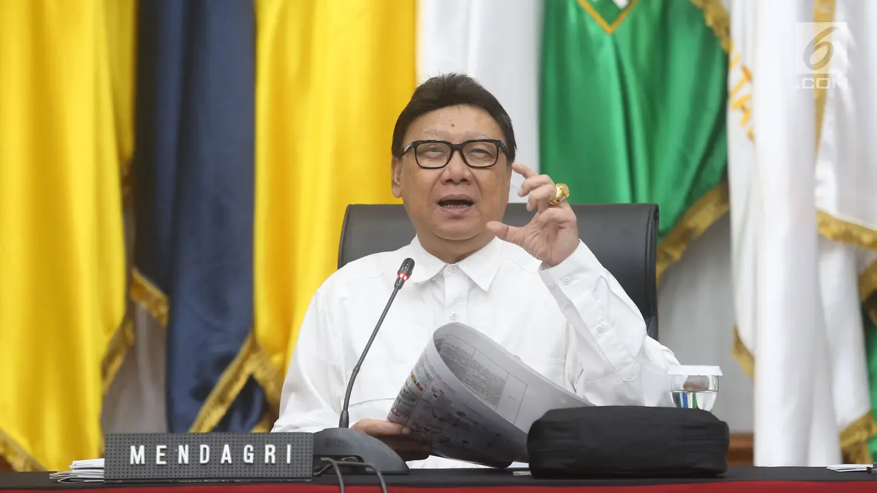Mendagri Pimpin Rapat Laporan Akhir Tahun 2018 Kemendagri dan BNPP