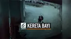 Seorang pria dengan sigap menangkap kereta bayi yang nyaris menghantam tembok. Dalam kereta tersebut ada seorang anak yang berusia satu tahun.