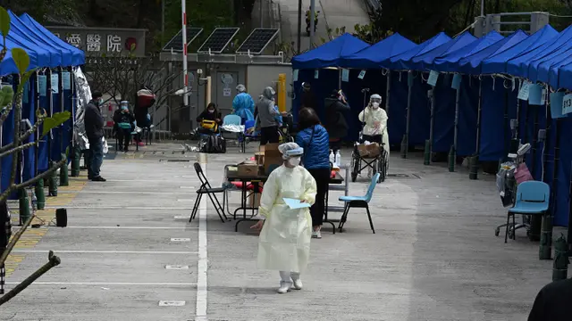 FOTO: Kondisi RS di Hong Kong Saat Dilanda Gelombang COVID-19 Terburuk