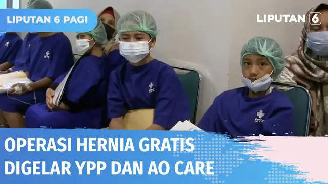 Operasi hernia gratis digelar atas kerjasama YPP SCTV-Indosiar dan AO Care di RS EMC Tangerang. Sebanyak 35 orang ikuti operasi hernia yang terdiri dari dewasa dan anak-anak. Para pasien sangat terbantu dengan adanya program ini.